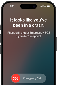Affichage de la position GPS de la personne et de la fonction SOS d’urgence par satellite sur iPhone 16 Pro