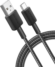 Anker 322 USB-A to USB-C Braided Cable, 6ft/1.8 m, Black