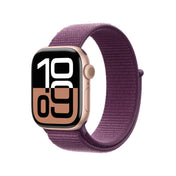 Apple_Watch_Series_10_42mm_GPS_Rose_Gold_Aluminum_Sport_Loop_Plum_PDP_Image_Position_1__FRFR