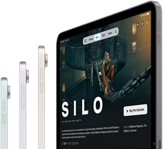 iPad Air affichant du contenu en streaming grâce à la connectivité sans fil ultra‑rapide