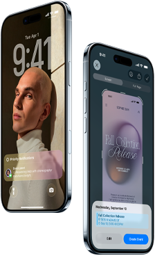 Deux iPhone Air, face avant, côté, profil fin, écran verrouillé et écran d’accueil
