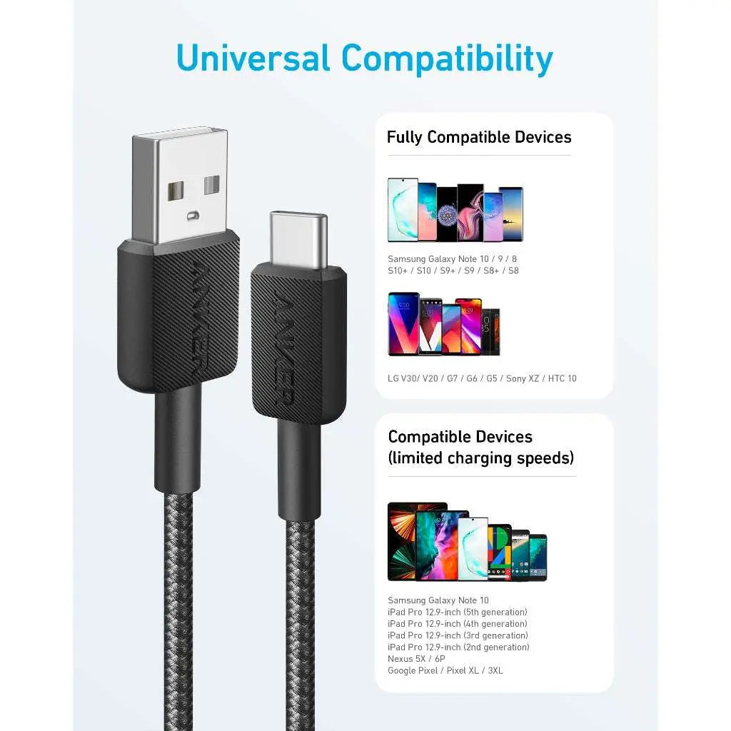 Anker 322 PowerLine USB A to USB C Fast Charging 1m Cable