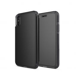 SoSkild - Étui folio pour iPhone X/XS - Noir