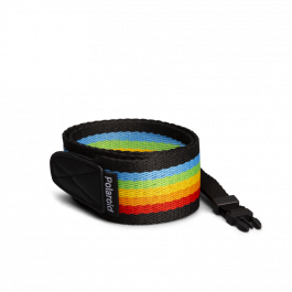 Polaroid Camera Strap Flat - Rainbow Black