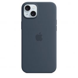 iPhone 15 Plus Silicone Case with MagSafe - Storm Blue