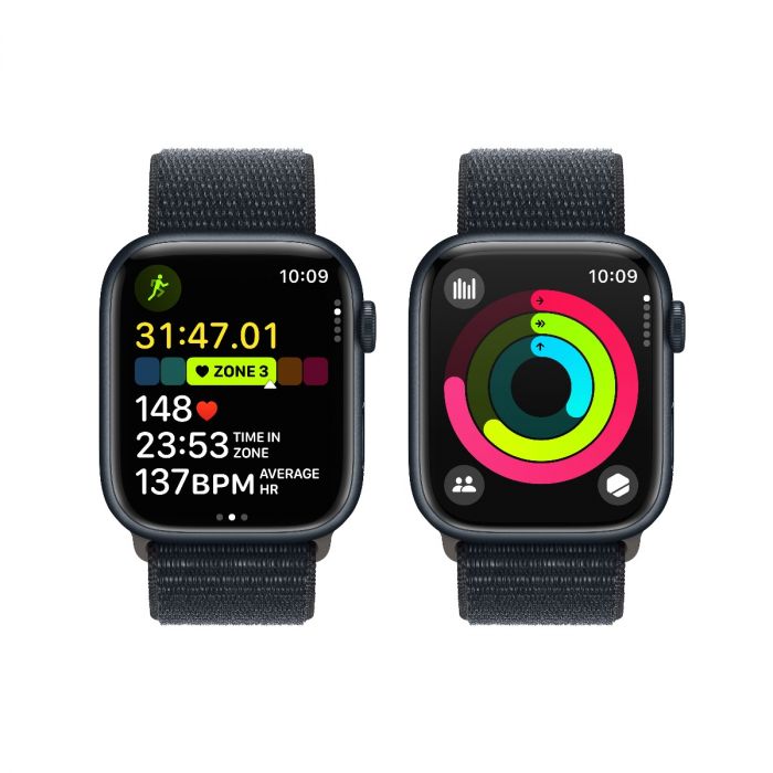 Apple Watch Series 9 GPS 41mm Midnight Aluminium Case with Midnight Sport Loop