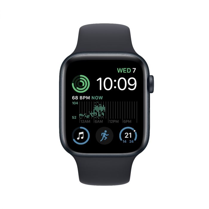 Apple Watch SE GPS 44mm Midnight Aluminium Case with Midnight Sport Band -  Regular