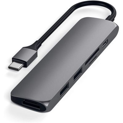 Satechi Hub - Type-C Slim Multimedia Adapter V2 - Space gray