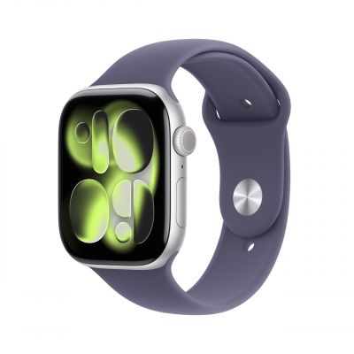 MEVA4AF/A|Apple Watch Series 11 GPS 46mm Silver Aluminium Case with Purple Fog Sport Band - M/L