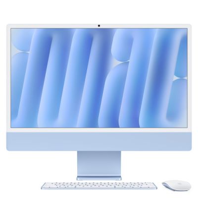 24" iMac with Retina 4.5K display: M4 chip, 16GB RAM, 256GB SSD with 10‑core CPU and 10‑core GPU, French Keyboard - Blue